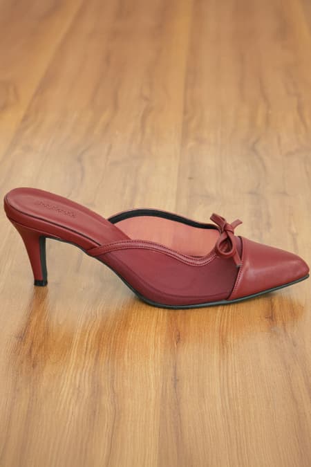 Berlynn Mesh Mule Heels - Mahogany