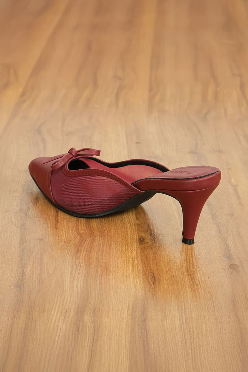 Berlynn Mesh Mule Heels - Mahogany - Image 6