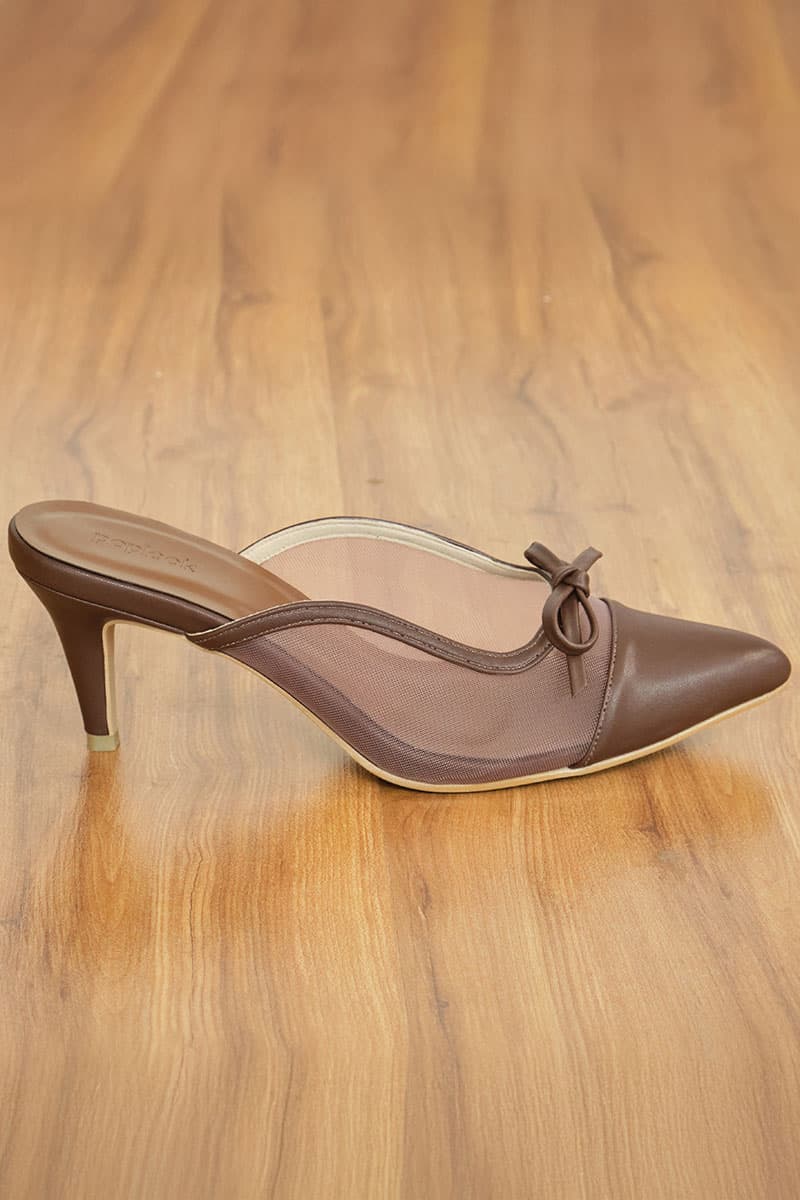 Berlynn Mesh Mule Heels - Pinecone - Image 1