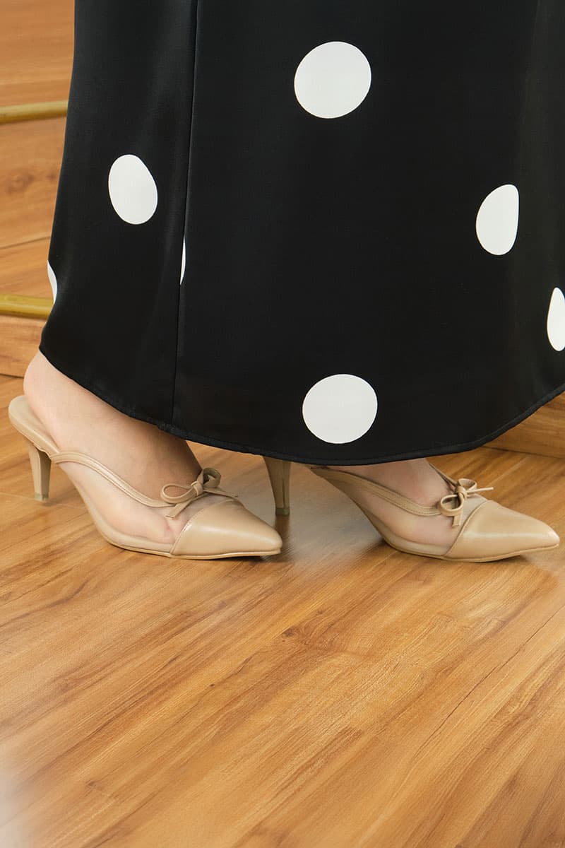 Berlynn Mesh Mule Heels - Nude - Image 3