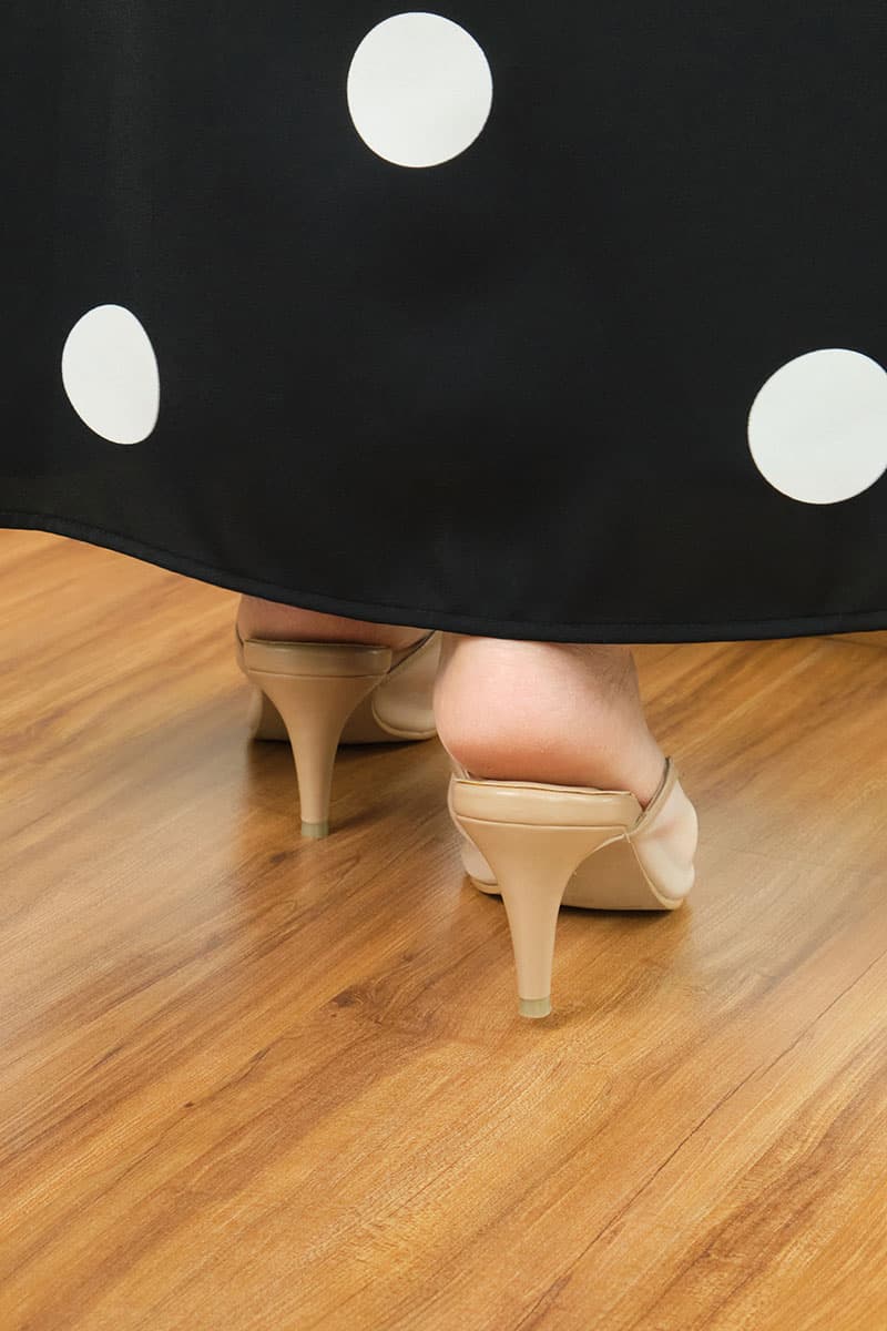 Berlynn Mesh Mule Heels - Nude - Image 4