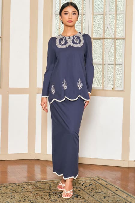 COTTON Samarinda Blouse & Skirt - Twilight