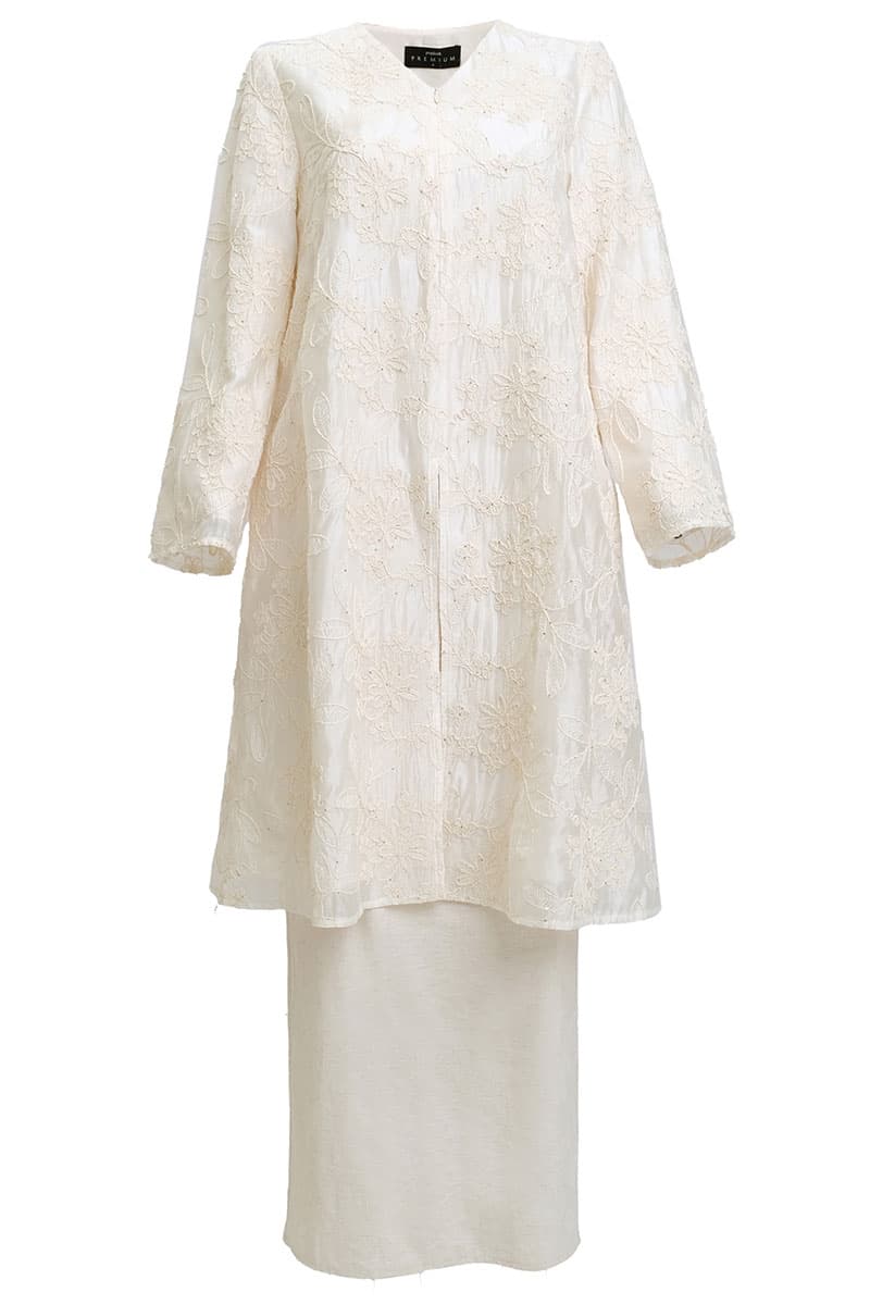 Sutra Blouse & Skirt - Cream/Ecru - Image 2
