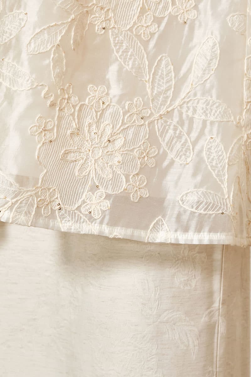 Sutra Blouse & Skirt - Cream/Ecru - Image 7