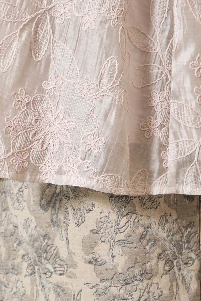 Sutra Blouse & Skirt - Silver/Greige - Image 7