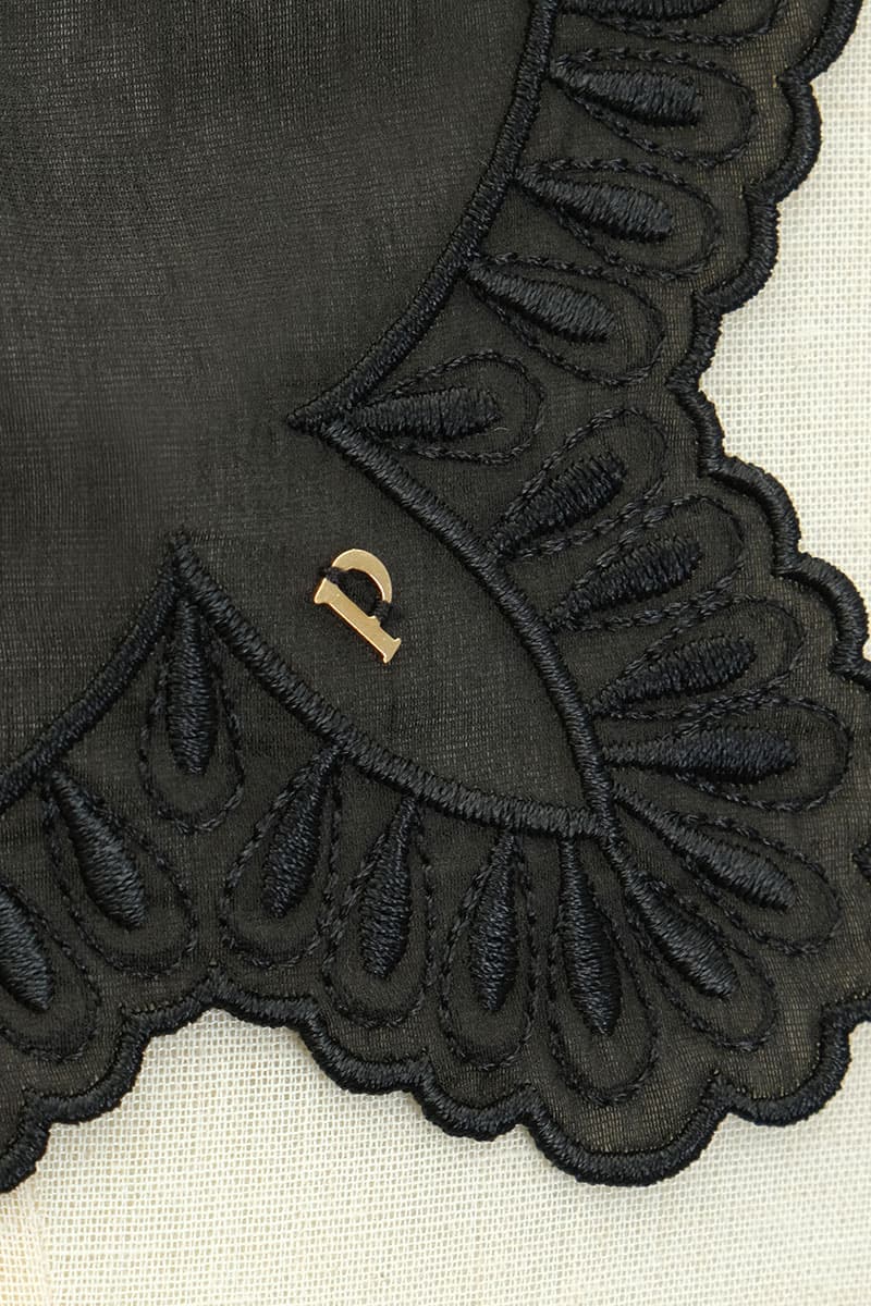 Thalita Embroidered Selendang - Black - Image 2