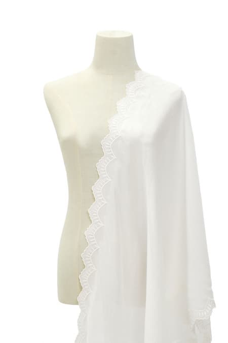 Thalita Embroidered Selendang - Rice