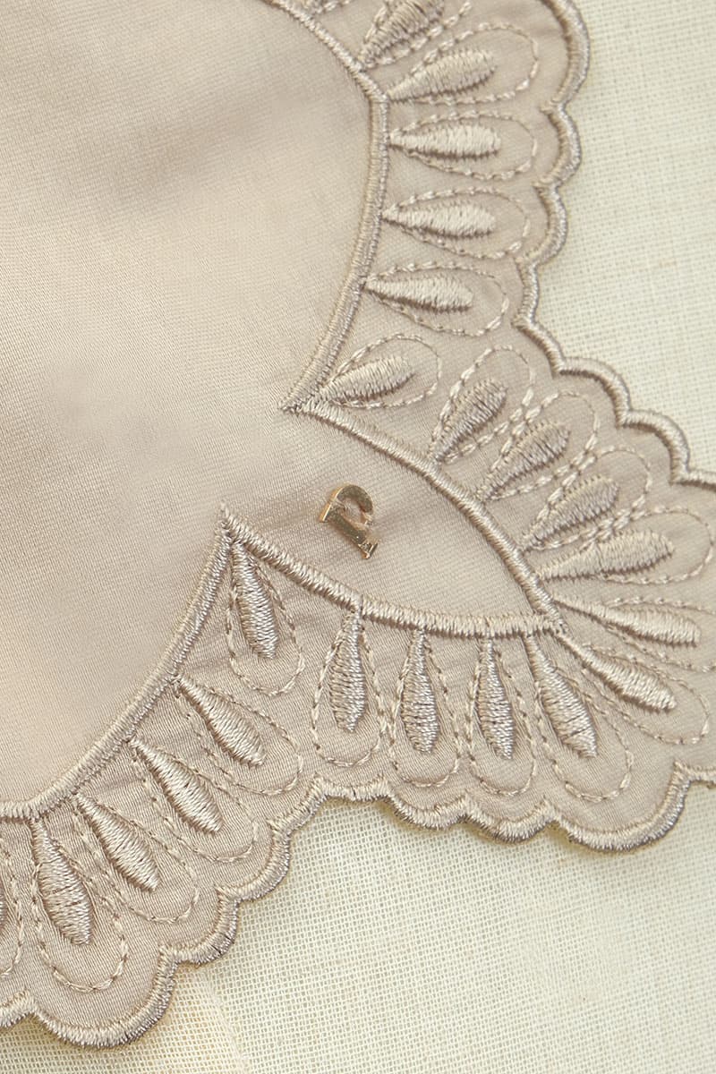 Thalita Embroidered Selendang - Cream Brulee - Image 2