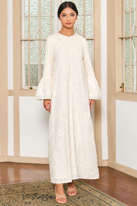 COTTON Zhinta Dress - Eggshell