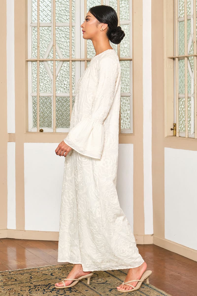 COTTON Zhinta Dress - Eggshell - Image 3