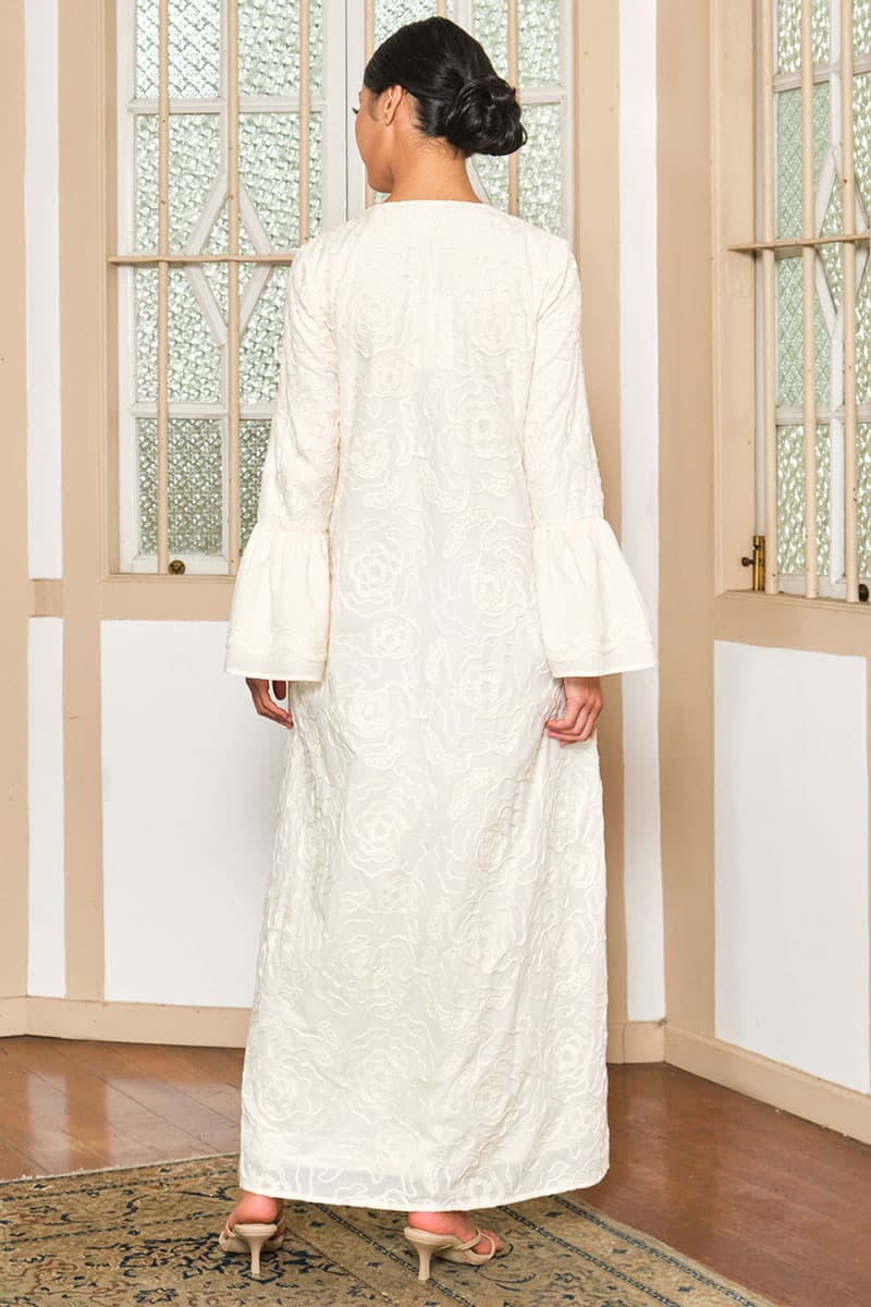 COTTON Zhinta Dress - Eggshell - Image 4