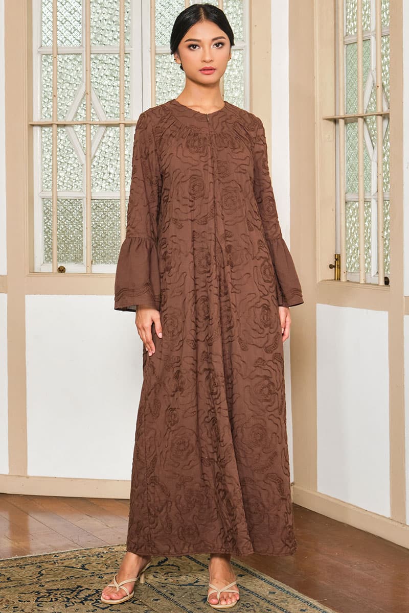 COTTON Zhinta Dress - Cocoa - Image 1