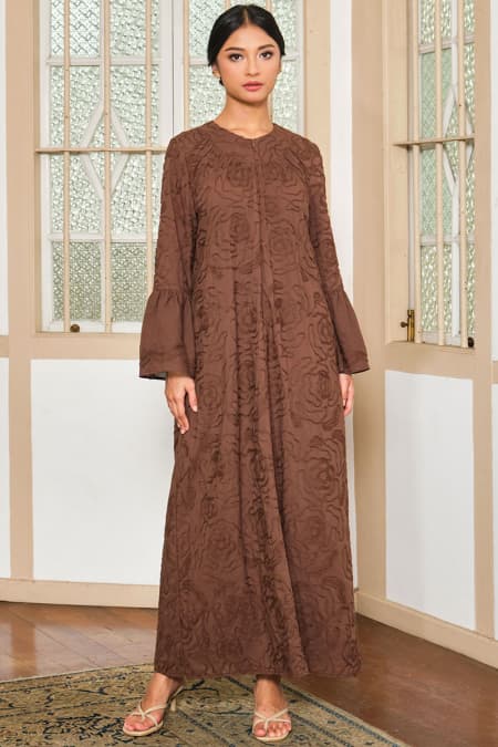 COTTON Zhinta Dress - Cocoa