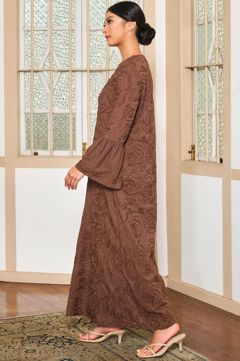 COTTON Zhinta Dress - Cocoa - Image 3