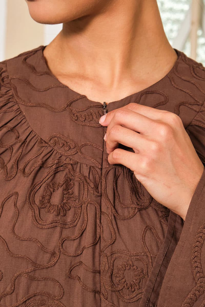 COTTON Zhinta Dress - Cocoa - Image 6