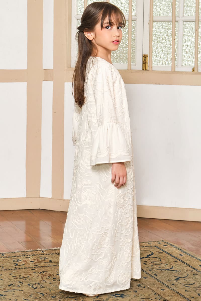 KIDS Zhinta Dress - Eggshell - Image 3