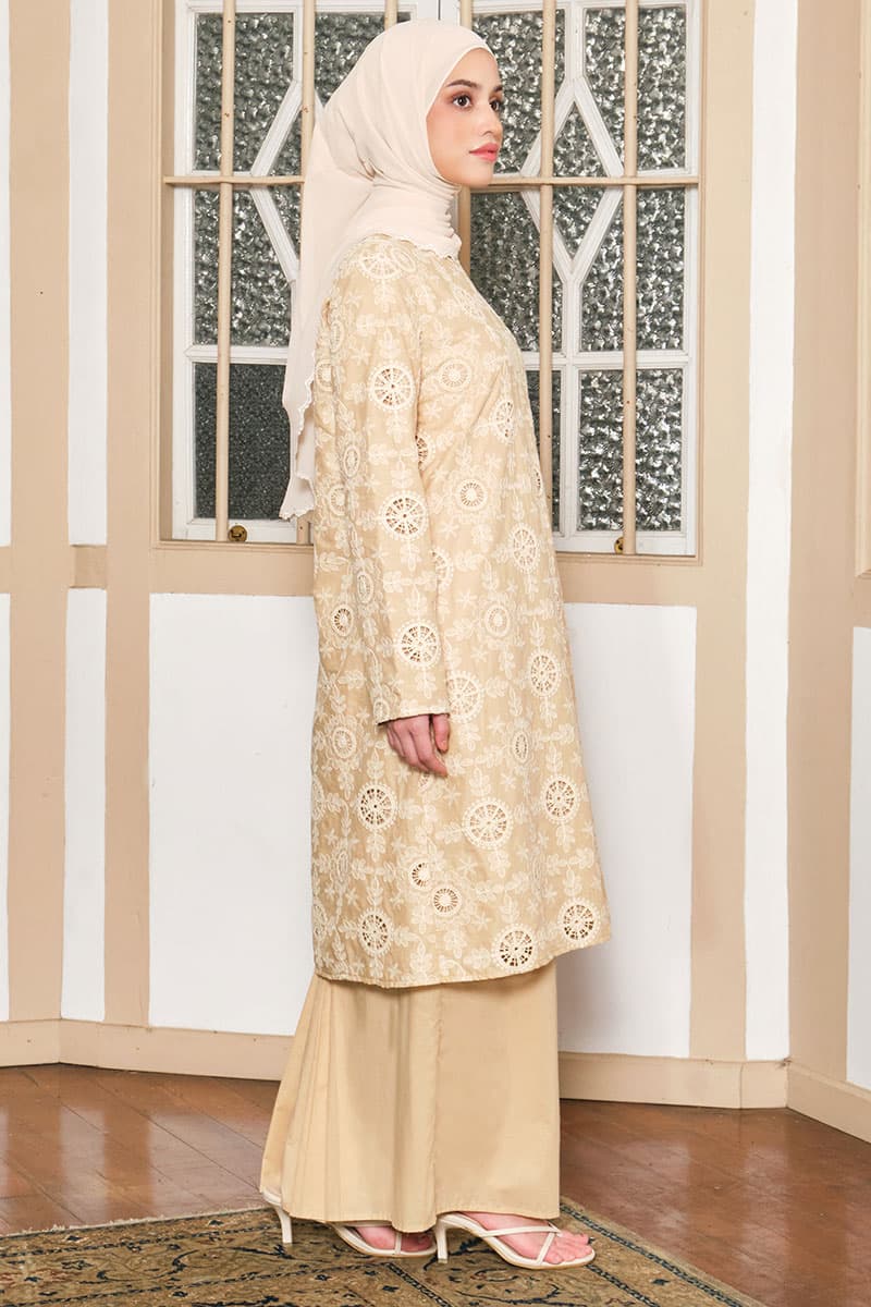 COTTON Alunira Blouse & Skirt - Wheat - Image 3