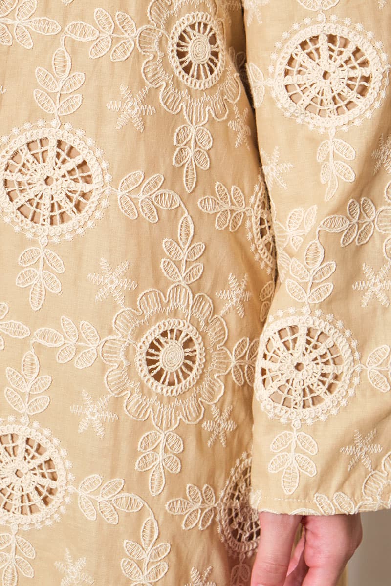 COTTON Alunira Blouse & Skirt - Wheat - Image 5