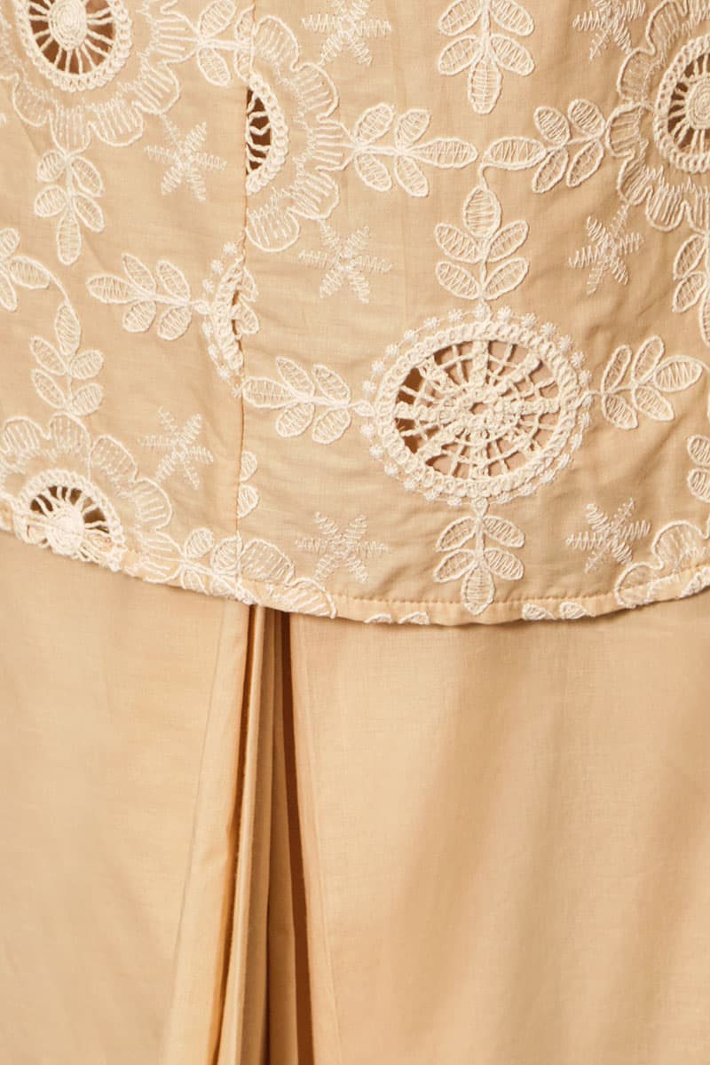 COTTON Alunira Blouse & Skirt - Wheat - Image 6