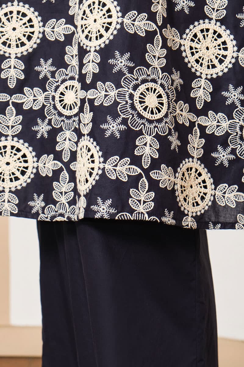 COTTON Alunira Blouse & Skirt - Midnight Blue - Image 7