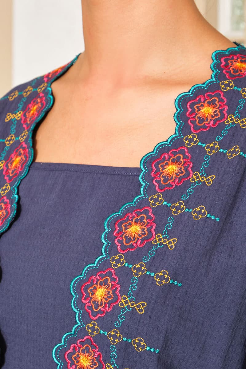 COTTON Zelynda Blouse & Skirt - Twilight - Image 5