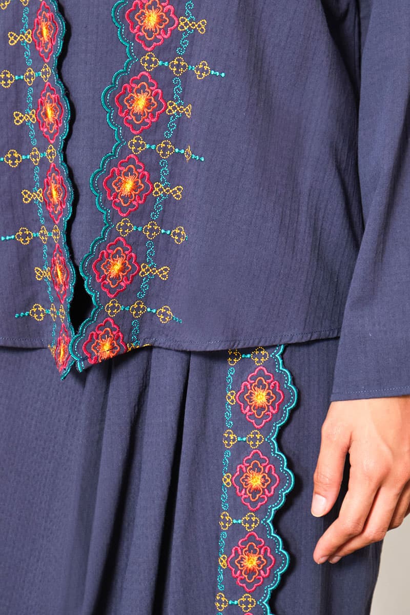 COTTON Zelynda Blouse & Skirt - Twilight - Image 6