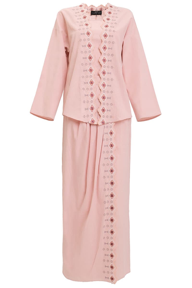 COTTON Zelynda Blouse & Skirt - Powder Pink - Image 2