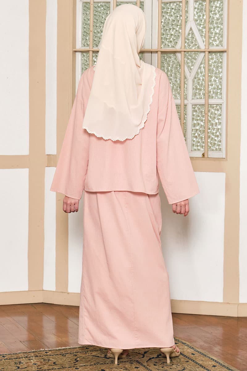 COTTON Zelynda Blouse & Skirt - Powder Pink - Image 4