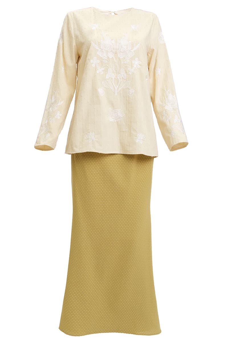 COTTON Ayunda Blouse & Skirt - Lime Ice/Kiwi - Image 2