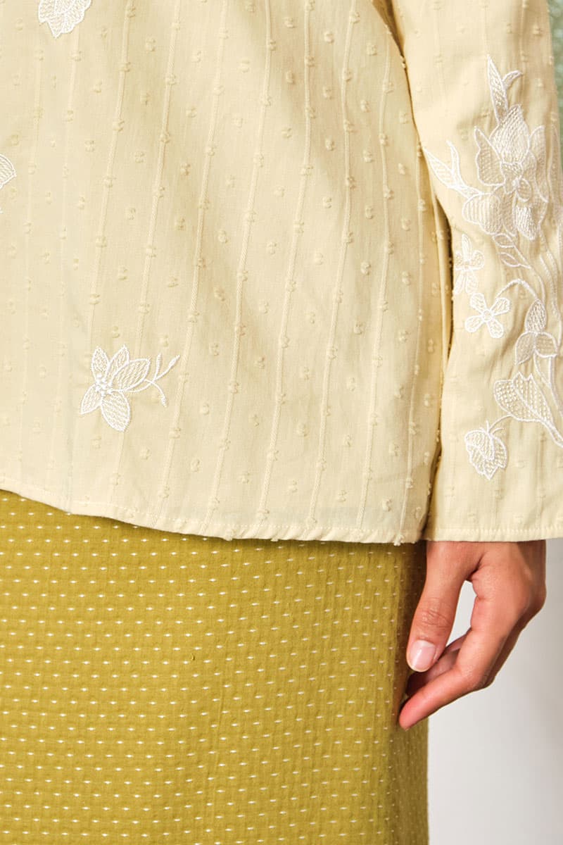 COTTON Ayunda Blouse & Skirt - Lime Ice/Kiwi - Image 6