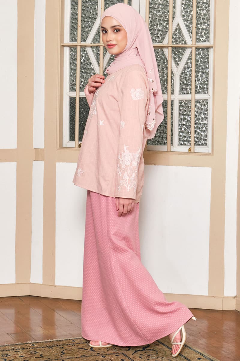 COTTON Ayunda Blouse & Skirt - Pink/Rose - Image 3