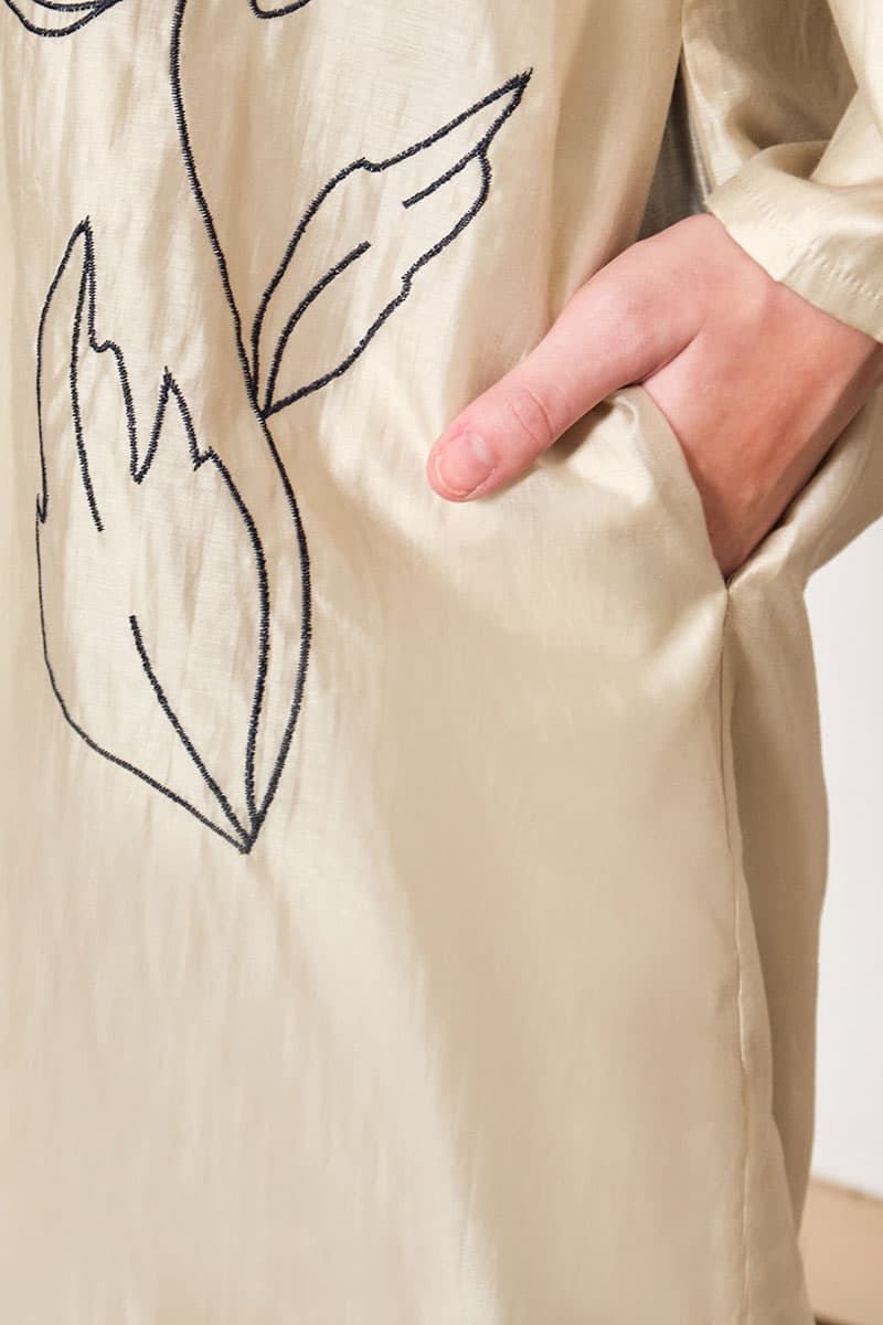 Hanna Blouse & Skirt - Oatmeal/Midnight - Image 6