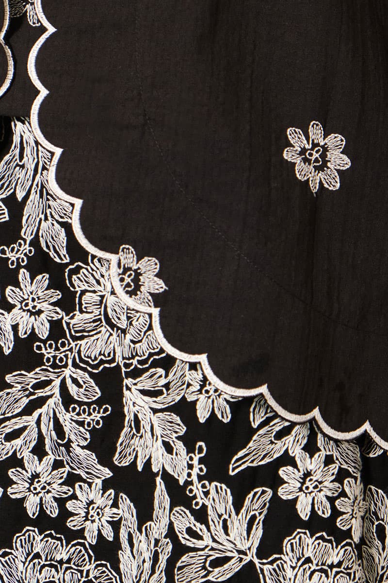 COTTON Indera Blouse & Skirt - Black - Image 6