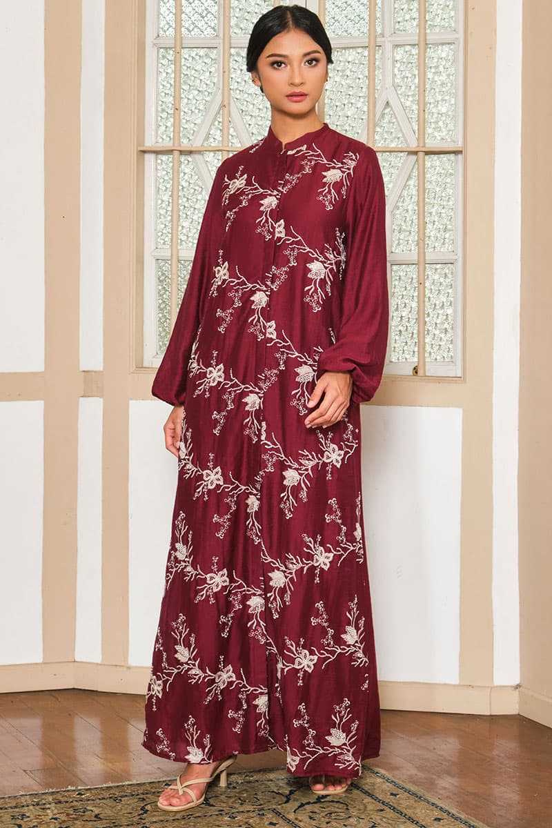 Sanjana Dress - Burgundy - Image 1