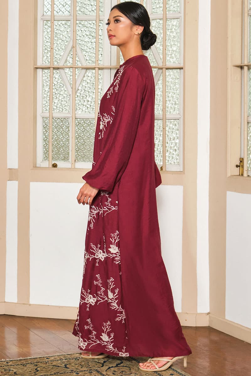 Sanjana Dress - Burgundy - Image 3