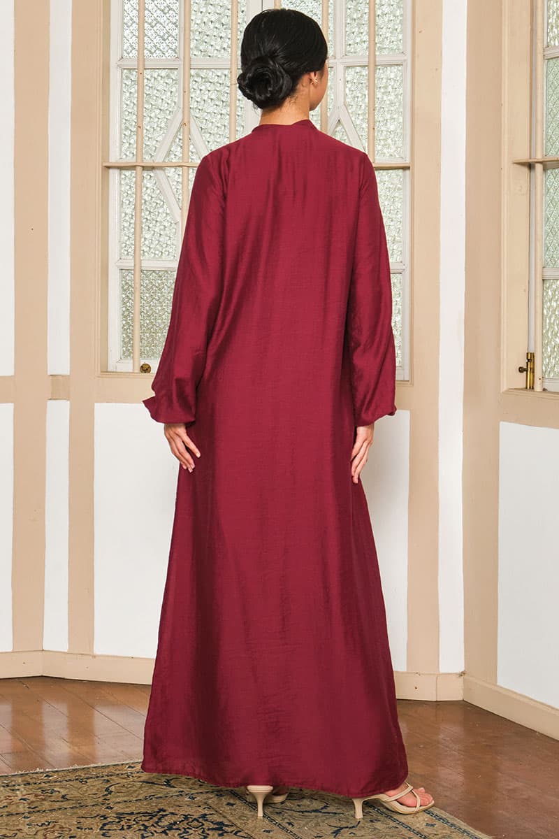 Sanjana Dress - Burgundy - Image 4