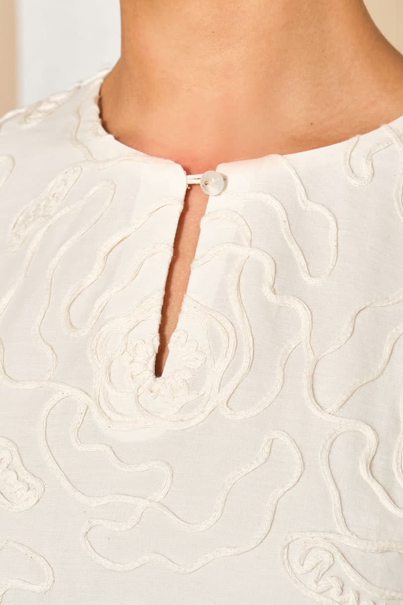 COTTON Selasih Blouse & Skirt - Cream/Oatmilk - Image 5