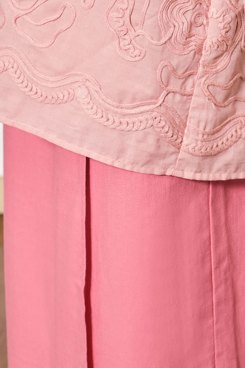 COTTON Selasih Blouse & Skirt - Dusty Pink/Rose - Image 6