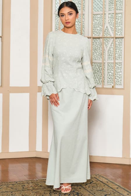 COTTON Tunas Blouse & Skirt