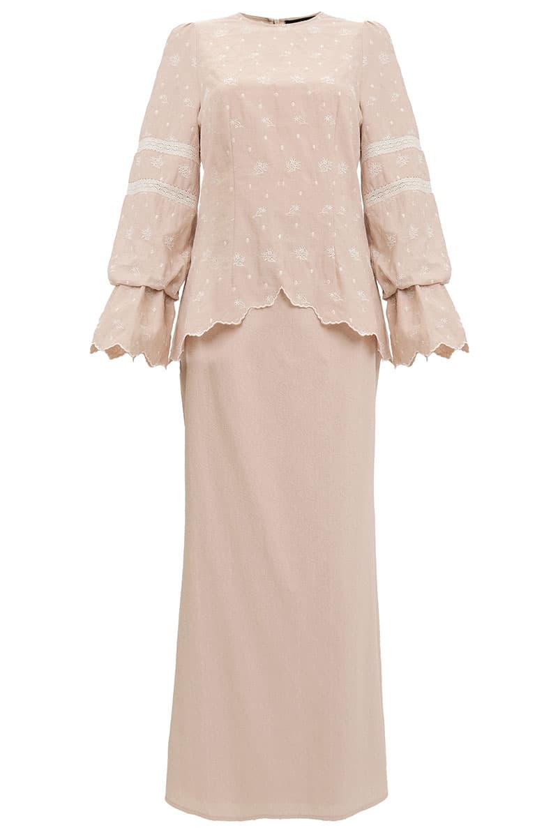 COTTON Tunas Blouse & Skirt - Sand - Image 2