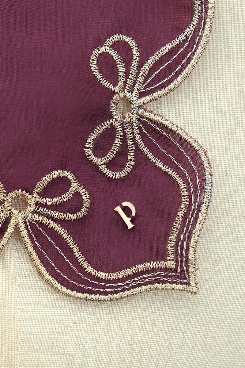 Arya Scallop Selendang - Prune - Image 2