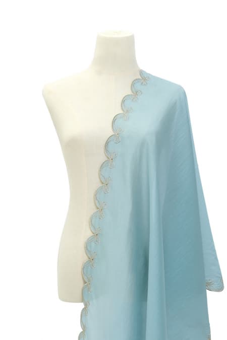 Arya Scallop Selendang - Blue Surf