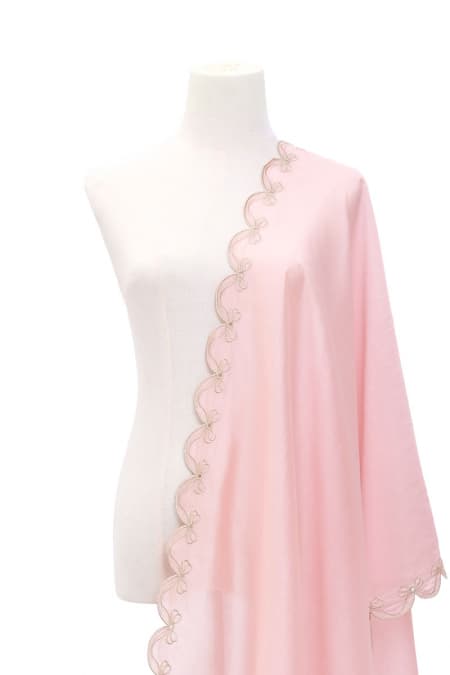 Arya Scallop Selendang - Dusty Pink