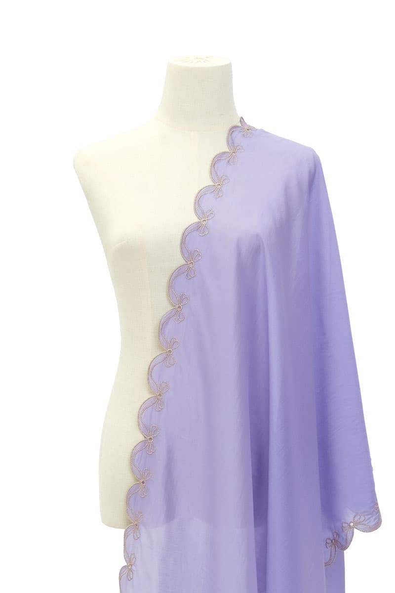 Arya Scallop Selendang - Periwinkle - Image 1