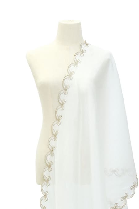 Arya Scallop Selendang - White