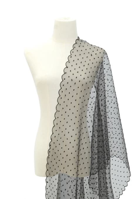 Anindya Scallop Selendang - Black