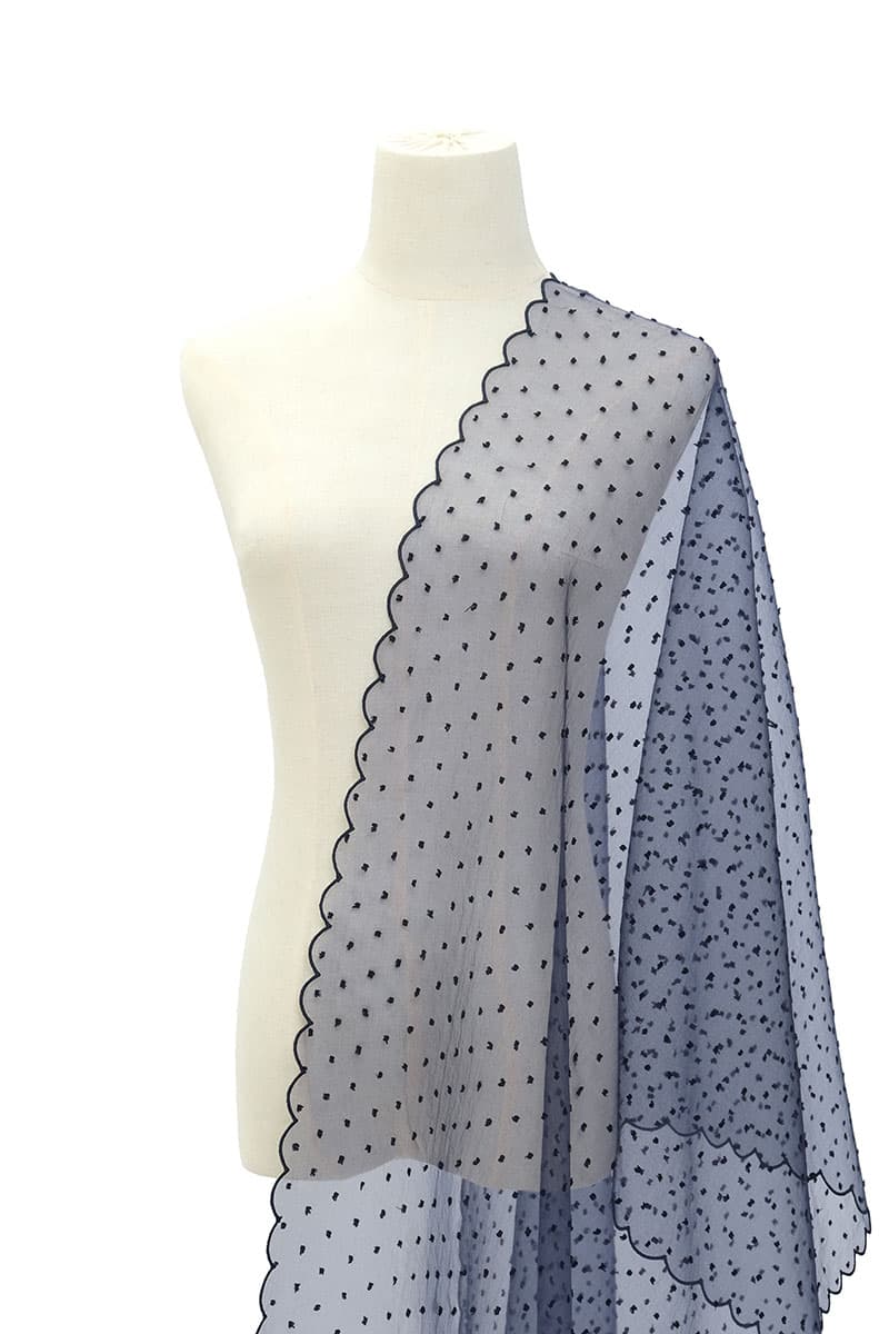 Anindya Scallop Selendang - Midnight - Image 1