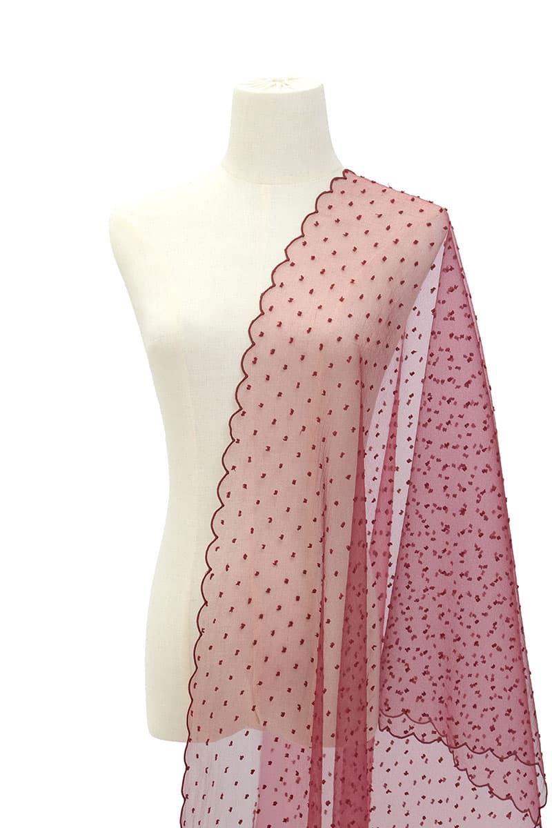 Anindya Scallop Selendang - Deep Wine - Image 1