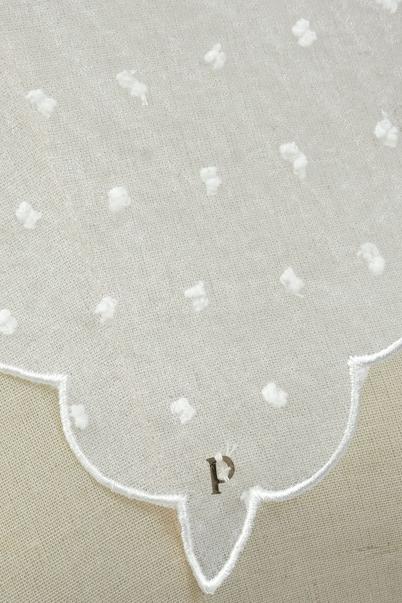 Anindya Scallop Selendang - White - Image 2