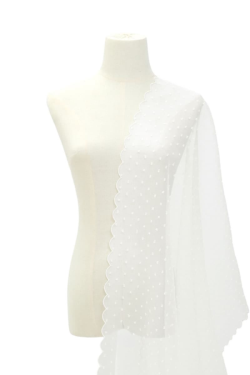 Anindya Scallop Selendang - Vanilla - Image 1